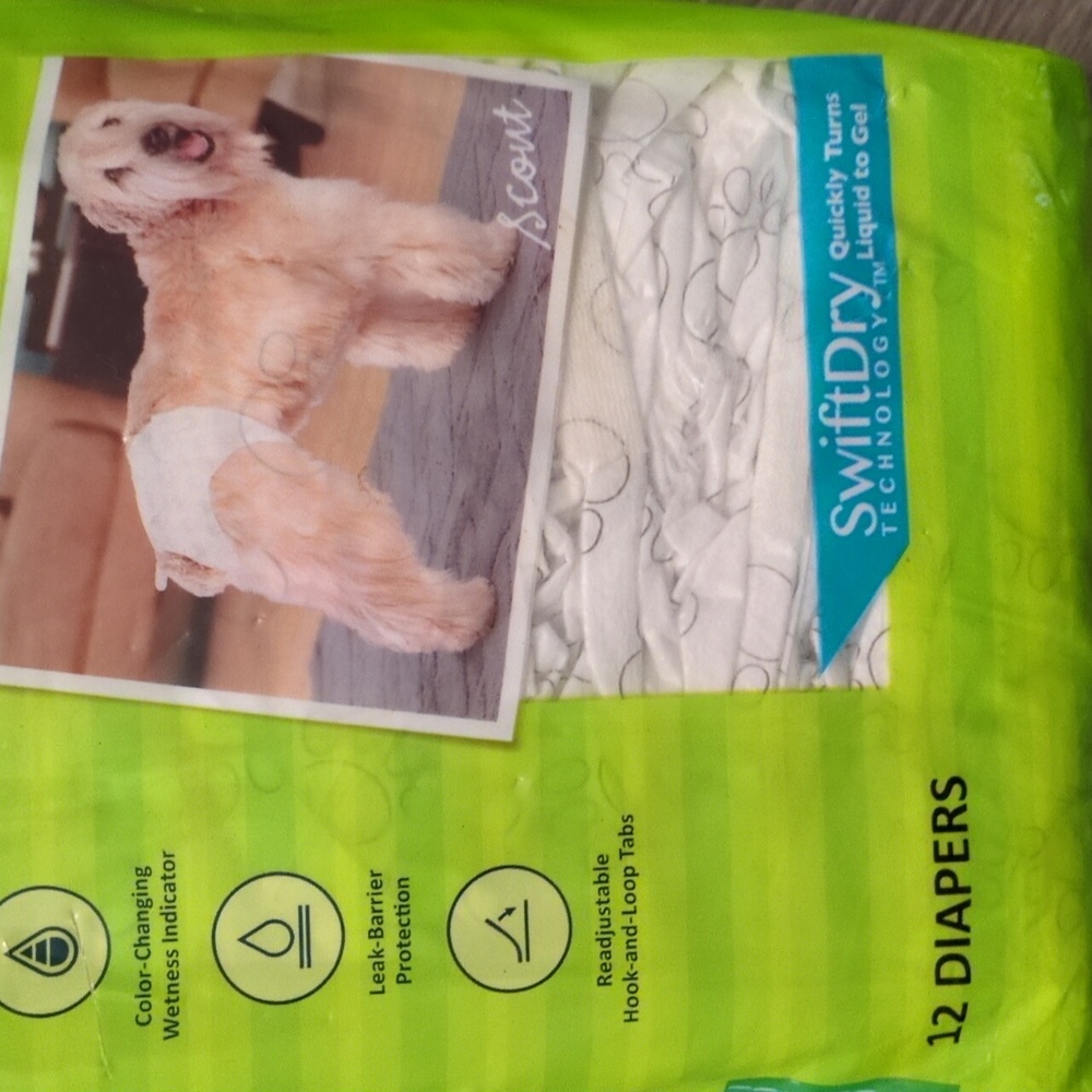Top Paw 12 Disposable Diapers Size Large (35-55lbs)